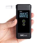 The BACtrack Trace breathalyser showing the BAC result
